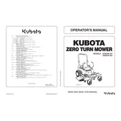 Kubota ZG222A-AU Mower manual cover