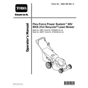 Toro Recycler FlexForce 22-inch 20367 Mower manual cover