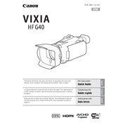 Canon VIXIA HF G40 manual cover