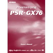 Yamaha PSR-GX76 Keyboard manual cover