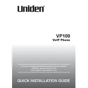 Uniden VP100 Telephone manual cover