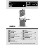 Scheppach HBS261 5901503944 Saw manual cover