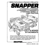 Snapper Series A LT120G30AB Tractor manual cover