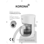 Korona 10503 Coffee Maker manual cover