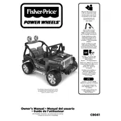 Power Wheels Mattel Jeep Wrangler CBG61 Toy manual cover