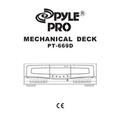 Pyle PT669D Cassette Deck manual cover