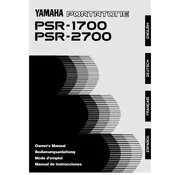 Yamaha PSR-1700 Keyboard manual cover