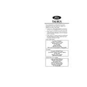 Ford Taurus 1996 manual cover