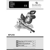 Bamato KP-210 39012089936 Saw manual cover