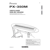 Casio Privia PX350M Keyboard manual cover