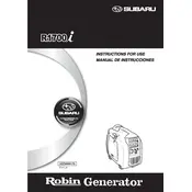 Subaru R1700i Generator manual cover