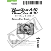 Canon PowerShot A30 manual cover