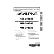 Alpine CDE-205DAB manual cover