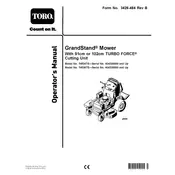 Toro GrandStand Turbo Force 74536TE Mower manual cover