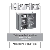 Clarke 4800265 CWC80B Wall Storage Rack Cabinet manual cover