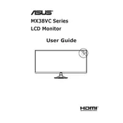 ASUS Designo Curve MX38VC Monitor manual cover