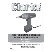 Clarke 4500625 CIS100 Professional Cordless Screwdriver manual cover