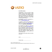 Vizio P42 HDTV TV manual cover