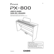 Casio Privia PX800 Keyboard manual cover