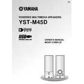 Yamaha YST-M45D Speaker manual cover