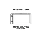 Toyota 86 Display Audio System 2020 Sports Car manual cover