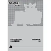 Sencor SSS 6200N Speaker manual cover