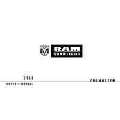 Ram Promaster 2018 Van manual cover