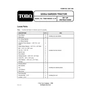 Toro Wheel Horse 523Dxi 73590 Tractor manual cover