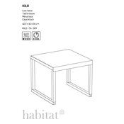 Habitat Kilo KILO-TA-S09 1889763 Table manual cover