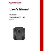 Transcend DrivePro 130 Dashcam manual cover