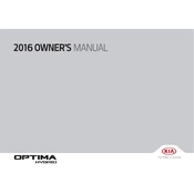 Kia Optima Hybrid 2016 Sedan manual cover