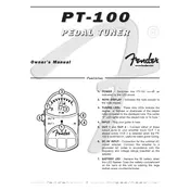 Fender PT-100 023-9994-000 Tuner manual cover