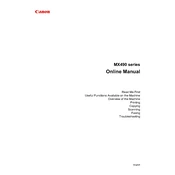 Canon MX490 Series manual cover