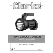 Clarke 4003070 CWL2IN1 2 in 1 Spotlight Lantern manual cover