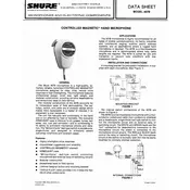 Shure 407A Microphone manual cover