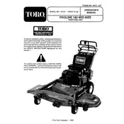 Toro ProLine 185 30185 Mower manual cover