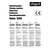 Scheppach HMS 260 71350000 Planing Machine manual cover