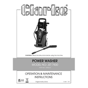 Clarke 7333510 JET7500 Power Washer manual cover