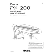 Casio Privia PX200 Keyboard manual cover