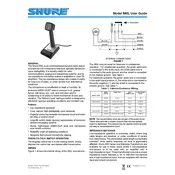 Shure 550L Microphone manual cover