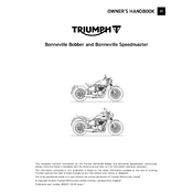 Triumph Bonneville Bobber 2021 Motorcycle manual cover