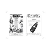 Clarke 4501115 CT2 Contact Tachometer manual cover