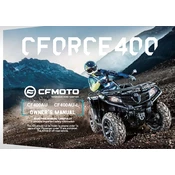 CFMOTO CFORCE 400 CF4000AU 2022 ATV manual cover