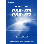 Yamaha PSR-175 Keyboard manual cover