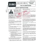 Toro S140 14-inch 38100 Snow Thrower manual cover