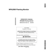 John Deere MPA2500 Planter manual cover