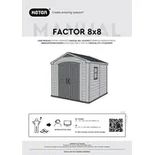 Keter Factor 8x8 Shed manual cover