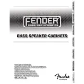 Fender Pro Rumble Speaker manual cover