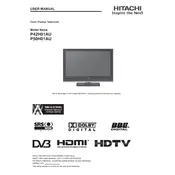 Hitachi P42H01AU Television manual cover