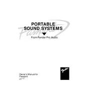 Fender Passport P250 Sound System manual cover